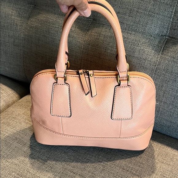 TIGNANELLO Blush Leather Handbag/Crossbody Satchel 11”x7.5”x5” Preloved - Picture 9 of 16